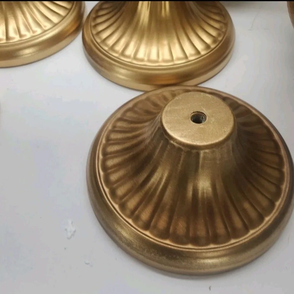 Brass Pedestal Bowl Planter - Set of 4